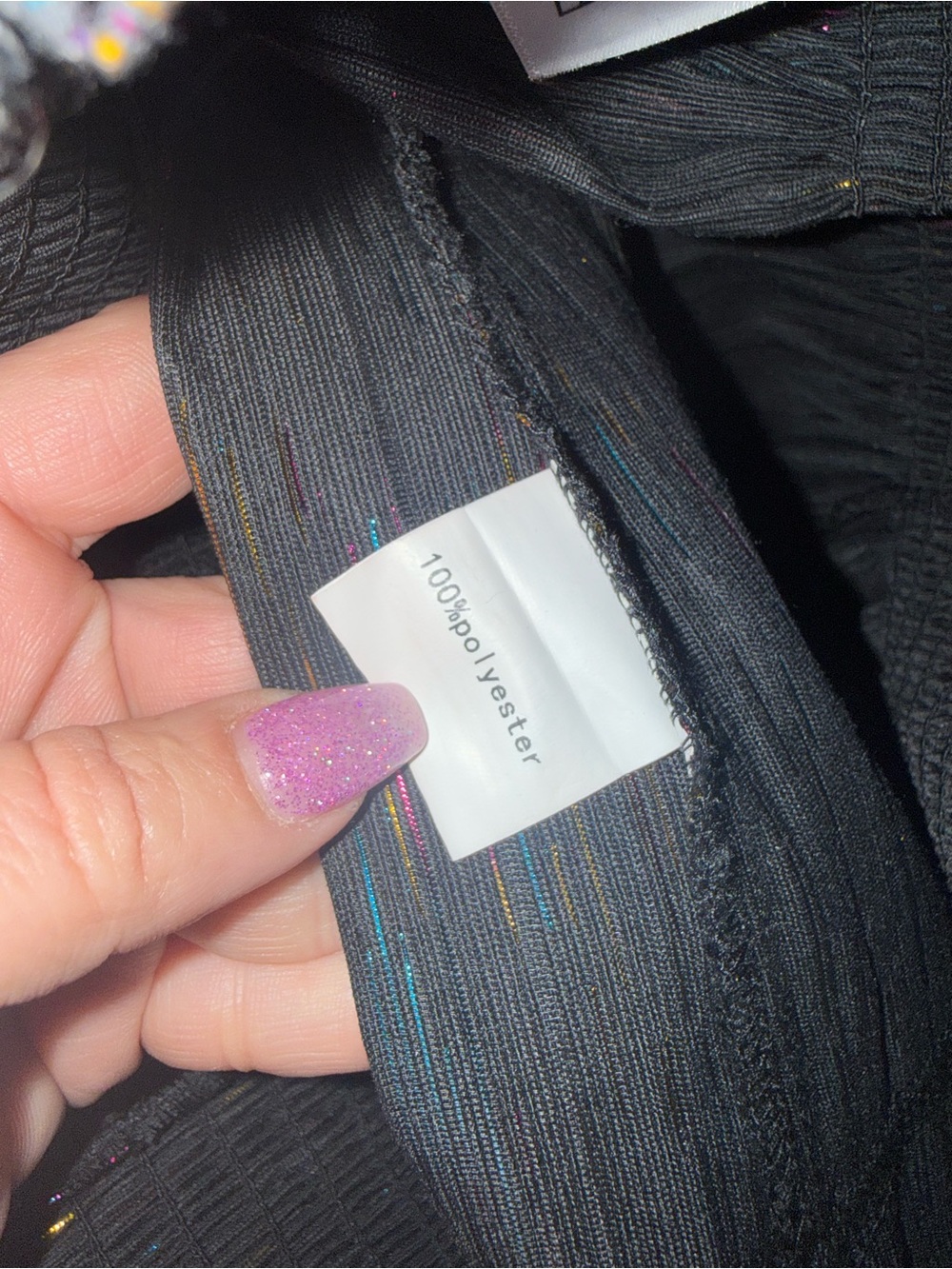 👑✨ Queen of Sparkles Multicolor Shimmer Shorts | Size Large | NWOT - Picture 4 of 6